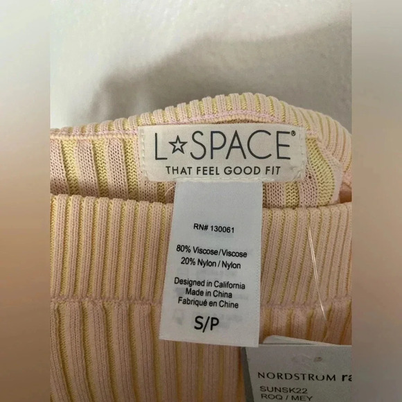 NWT L*Space Sundown Skirt in Rose Quartz & Mellow Yellow Size Small - Picture 7 of 7